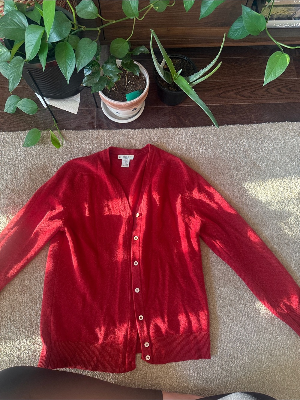 Vintage Celine 100% Cashmere Cardigan